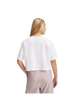 Damski t-shirt crop-top Under Armour UA Rival SS - biały ze sklepu Sportstylestory.com w kategorii Bluzki damskie - zdjęcie 178625491