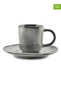 Salt and Pepper Spodki (4 szt.) &quot;Capri&quot; w kolorze niebiesko-zielonym - Ø 16 cm ze sklepu Limango Polska w kategorii Naczynia - zdjęcie 178626560