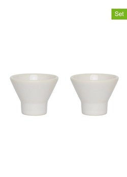 OYOY living design Kieliszki (2 szt.) &quot;Yuka&quot; w kolorze białym na jajka - wys. 4 x Ø 5 cm ze sklepu Limango Polska w kategorii Kieliszki - zdjęcie 178626693