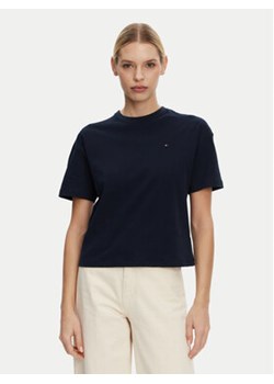 Tommy Hilfiger T-Shirt UW0UW05763 Granatowy Regular Fit ze sklepu MODIVO w kategorii Bluzki damskie - zdjęcie 178628023