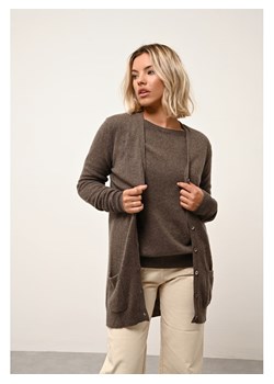 Just Cashmere Kaszmirowy kardigan &quot;Chelsea&quot; w kolorze brązowym ze sklepu Limango Polska w kategorii Swetry damskie - zdjęcie 178631932