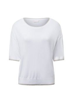 Liu Jo Collection Sweter damski z krótkim rękawem - Bianco Iana Kobiety biały jednolity ze sklepu vangraaf w kategorii Swetry damskie - zdjęcie 178635454