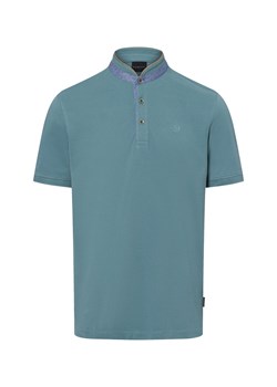 Bugatti Męska koszulka polo Mężczyźni Bawełna petrol jednolity - id: 746640-0003-09920 - marki Bugatti - 178635461 Bugatti Męska koszulka polo Mężczyźni Bawełna petrol jednolity ze sklepu vangraaf w kategorii T-shirty męskie - zdjęcie 178635461