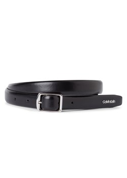 Calvin Klein Damski pasek ze skóry nappa - Slim Square Buckle Belt Kobiety skóra czarny jednolity ze sklepu vangraaf w kategorii Paski damskie - zdjęcie 178635483