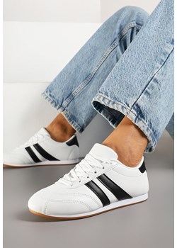Biało-Czarne Sneakersy Typu Tenisówki z Paseczkami Liantina ze sklepu renee.pl w kategorii Buty sportowe damskie - zdjęcie 178640001