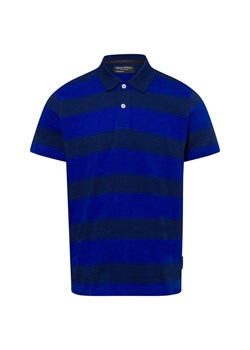 Marc O'Polo Męska koszulka polo Mężczyźni Bawełna błękit królewski w paski ze sklepu vangraaf w kategorii T-shirty męskie - zdjęcie 178641484