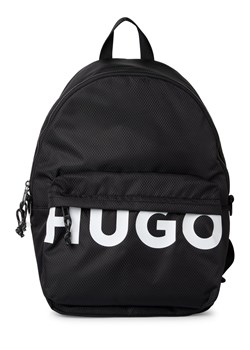 HUGO Plecak - Shaun Backpack Mężczyźni czarny wypukły wzór tkaniny ze sklepu vangraaf w kategorii Plecaki - zdjęcie 178641504