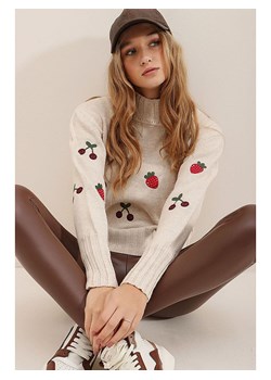 Trend Alaçatı Stili Sweter w kolorze beżowym ze sklepu Limango Polska w kategorii Swetry damskie - zdjęcie 178644873