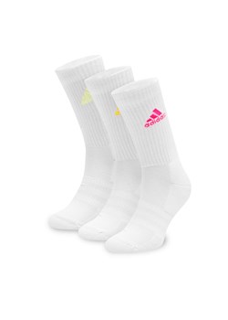 Zestaw 3 par wysokich skarpet unisex adidas IP2635 3-PACK Biały ze sklepu eobuwie.pl w kategorii Skarpetki męskie - zdjęcie 178645432