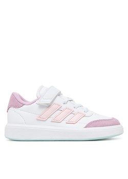 Sneakersy adidas Courtblock JH8570 Biały ze sklepu eobuwie.pl w kategorii Buty sportowe dziecięce - zdjęcie 178649714