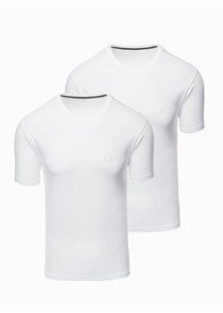 Zestaw męskich t-shirtów z okrągłym dekoltem - biała V4 Z101 ze sklepu ombre w kategorii T-shirty męskie - zdjęcie 178651353