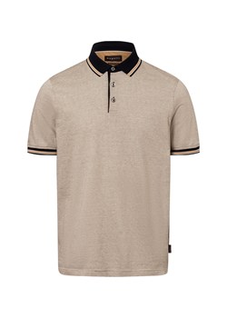 Bugatti Męska koszulka polo Mężczyźni Bawełna taupe wzorzysty ze sklepu vangraaf w kategorii T-shirty męskie - zdjęcie 178651444