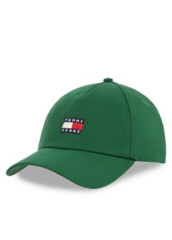 Czapka z daszkiem Tommy Jeans Tjm Linear Logo Cap AM0AM12958 Zielony ze sklepu eobuwie.pl w kategorii Czapki z daszkiem męskie - zdjęcie 178653322