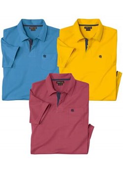 Zestaw 3 bawełnianych koszulek polo ze sklepu Atlas For Men w kategorii T-shirty męskie - zdjęcie 178656714