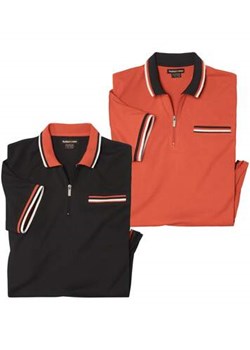 Zestaw 2 polo z kołnierzem z suwakiem ze sklepu Atlas For Men w kategorii T-shirty męskie - zdjęcie 178656730