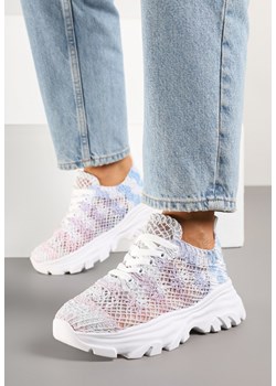 Biało-Niebieskie Sneakersy z Siateczkową Cholewką Toliriva ze sklepu born2be.pl w kategorii Buty sportowe damskie - zdjęcie 178658492