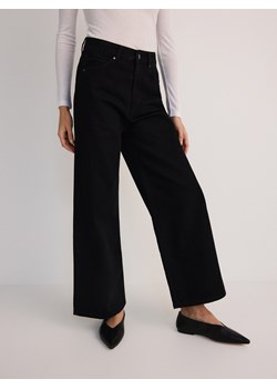 Reserved - Jeansy culotte z wysokim stanem - czarny ze sklepu Reserved w kategorii Jeansy damskie - zdjęcie 178658864