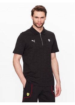 Puma Polo Ferrari Style Jacquard 538331 Czarny Slim Fit ze sklepu MODIVO w kategorii T-shirty męskie - zdjęcie 178659751