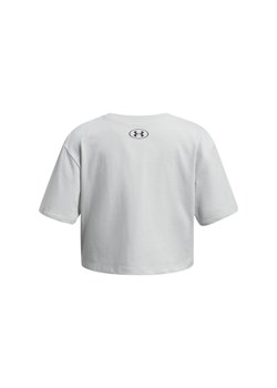 Dziewczęca koszulka oversize Under Armour UA Rival SS - szara ze sklepu Sportstylestory.com w kategorii Bluzki dziewczęce - zdjęcie 178661411