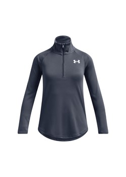 Dziewczęca bluza treningowa nierozpinana bez kaptura Under Armour Tech Graphic 1/2 Zip - szara ze sklepu Sportstylestory.com w kategorii Bluzy dziewczęce - zdjęcie 178661494