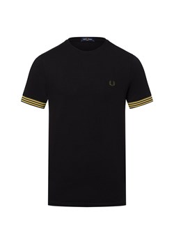 Fred Perry Koszulka męska Mężczyźni Bawełna czarny jednolity ze sklepu vangraaf w kategorii T-shirty męskie - zdjęcie 178662283