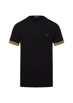 Fred Perry Koszulka męska Mężczyźni Bawełna czarny jednolity ze sklepu vangraaf w kategorii T-shirty męskie - zdjęcie 178662283