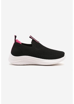 Czarno-Fuksjowe Buty Sportowe Sneakersy z Elastyczną Cholewką Liasoria ze sklepu born2be.pl w kategorii Buty sportowe dziecięce - zdjęcie 178662391