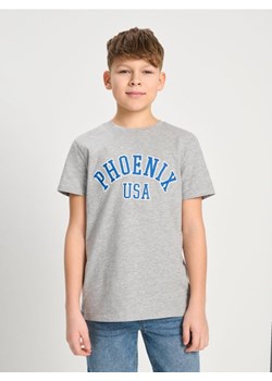 Sinsay - Koszulka z napisem - szary ze sklepu Sinsay w kategorii T-shirty chłopięce - zdjęcie 178663512