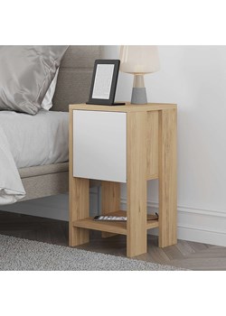 Scandinavia Concept Stolik nocny "Ema" w kolorze biało-beżowym - 30 x 55 x 27 cm ze sklepu Limango Polska w kategorii Szafy - zdjęcie 178664173