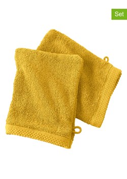 Soft by Perle de Coton Myjki (2 szt.) &quot;Epo&quot; w kolorze musztardowym ze sklepu Limango Polska w kategorii Ścierki kuchenne - zdjęcie 178665601