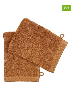 Soft by Perle de Coton Myjki (2 szt.) &quot;Epo&quot; w kolorze karmelowym ze sklepu Limango Polska w kategorii Ścierki kuchenne - zdjęcie 178665621