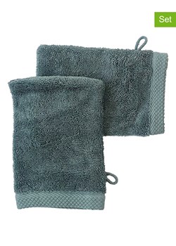 Soft by Perle de Coton Myjki (2 szt.) &quot;Epo&quot; w kolorze niebieskoszarym ze sklepu Limango Polska w kategorii Ścierki kuchenne - zdjęcie 178665630