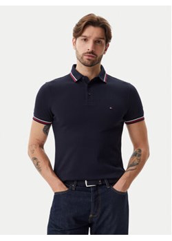 Tommy Hilfiger Polo Tipped MW0MW37346 Granatowy Slim Fit ze sklepu MODIVO w kategorii T-shirty męskie - zdjęcie 178665832