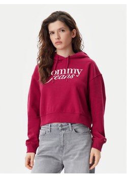 Tommy Jeans Bluza Script DW0DW20306 Różowy Relaxed Fit ze sklepu MODIVO w kategorii Bluzy damskie - zdjęcie 178665884