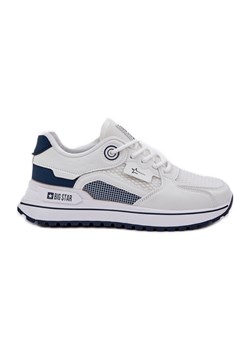 Buty Sportowe Sneakersy Damskie Big Star NN274A103 HI-POLY System Biało-Granatowe białe ze sklepu ButyModne.pl w kategorii Buty sportowe damskie - zdjęcie 178667971
