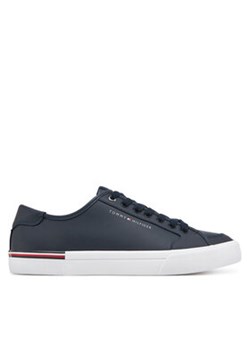 Tommy Hilfiger Sneakersy Core Corporate Vulc Leather FM0FM05399 Granatowy ze sklepu MODIVO w kategorii Buty sportowe męskie - zdjęcie 178670281