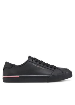 Tommy Hilfiger Sneakersy Core Corporate Vulc Leather FM0FM05399 Czarny ze sklepu MODIVO w kategorii Buty sportowe męskie - zdjęcie 178672504