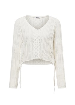 Noisy May Sweter damski z dzianiny - NMLuna Kobiety écru jednolity ze sklepu vangraaf w kategorii Swetry damskie - zdjęcie 178672913