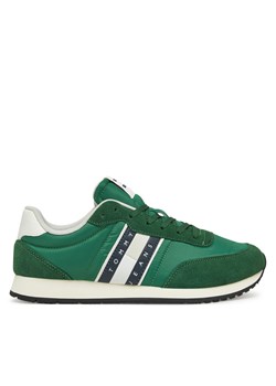 Sneakersy Tommy Jeans (New) Tjm Runner Casual Ess EM0EM01351 Zielony ze sklepu eobuwie.pl w kategorii Buty sportowe męskie - zdjęcie 178675843