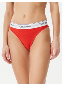 Calvin Klein Underwear Figi klasyczne z wysokim stanem LV00QF8319 Czerwony ze sklepu MODIVO w kategorii Majtki damskie - zdjęcie 178676924