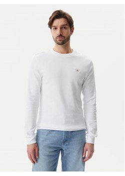 Calvin Klein Jeans Longsleeve J30J327117 Biały Regular Fit ze sklepu MODIVO w kategorii T-shirty męskie - zdjęcie 178676931