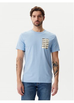 Calvin Klein Jeans T-Shirt Serif Box Graphic J30J327474 Błękitny Regular Fit ze sklepu MODIVO w kategorii T-shirty męskie - zdjęcie 178677174