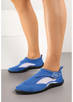Niebiesko-Białe Buty Sportowe do Wody z Zapięciem na Rzep  Ellienna ze sklepu born2be.pl w kategorii Buty sportowe damskie - zdjęcie 178679712