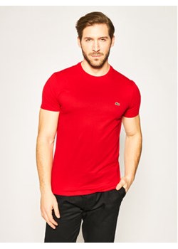 Lacoste T-Shirt TH6709 Czerwony Regular Fit ze sklepu MODIVO w kategorii T-shirty męskie - zdjęcie 178683463