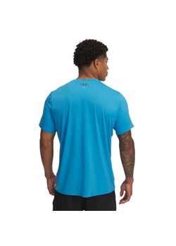 Męska koszulka treningowa Under Armour UA Heatgear Fitted SS - niebieska ze sklepu Sportstylestory.com w kategorii T-shirty męskie - zdjęcie 178683893