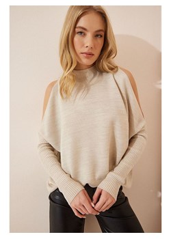 Cool and sexy Sweter w kolorze beżowym ze sklepu Limango Polska w kategorii Swetry damskie - zdjęcie 178685310
