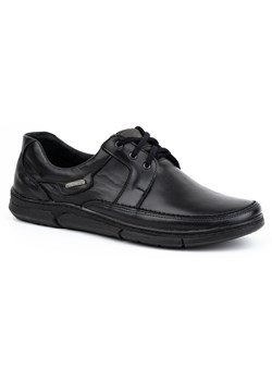 Buty męskie skórzane sznurowane 60K czarny ze sklepu butyolivier w kategorii Półbuty męskie - zdjęcie 178687581