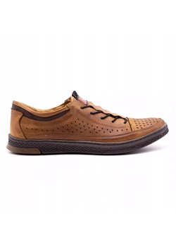 Buty męskie skórzane K22P camel ze sklepu butyolivier w kategorii Półbuty męskie - zdjęcie 178688210