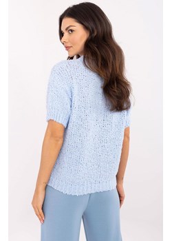 Sweter damski niebieski oversize z dodatkiem alpaki MI-SW-2701.23, Kolor niebieski, Rozmiar uniwersalny, ITALY MODA ze sklepu Primodo w kategorii Swetry damskie - zdjęcie 178691373