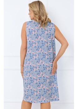 Bawełniana koszula nocna damska na szerokie ramiączko Facelia, Kolor niebiesko-różowy, Rozmiar M, Italian Fashion ze sklepu Primodo w kategorii Koszule nocne - zdjęcie 178691430